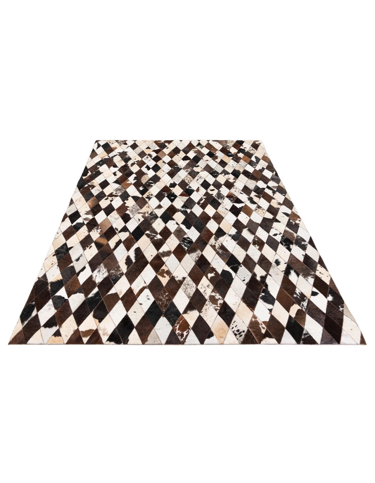 5' 7 x 8' Cowhide Stocks Rug
