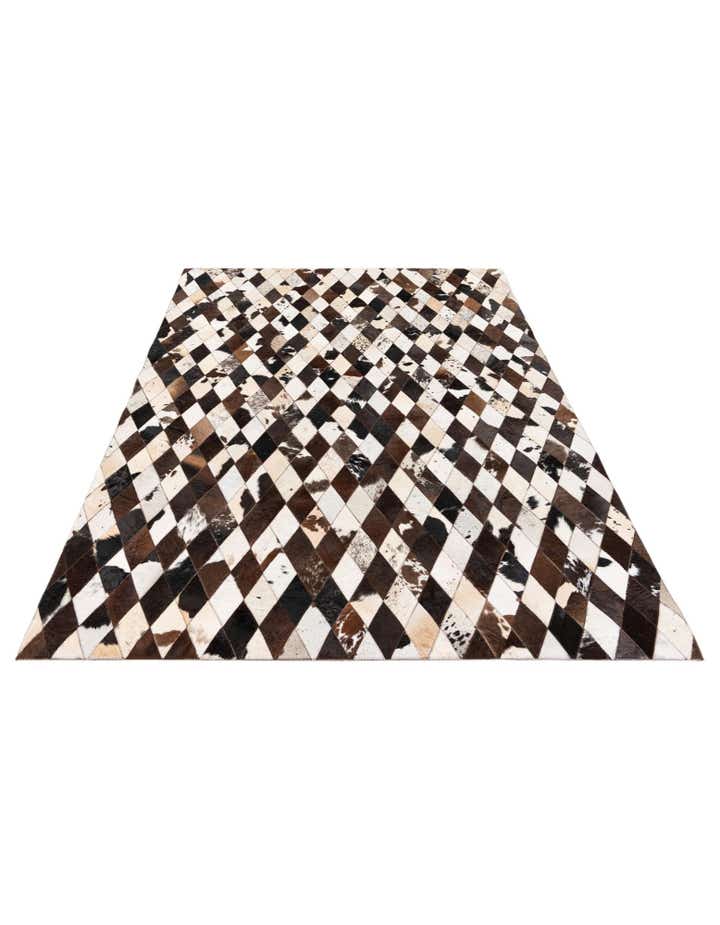 5' 7 x 8' Cowhide Stocks Rug