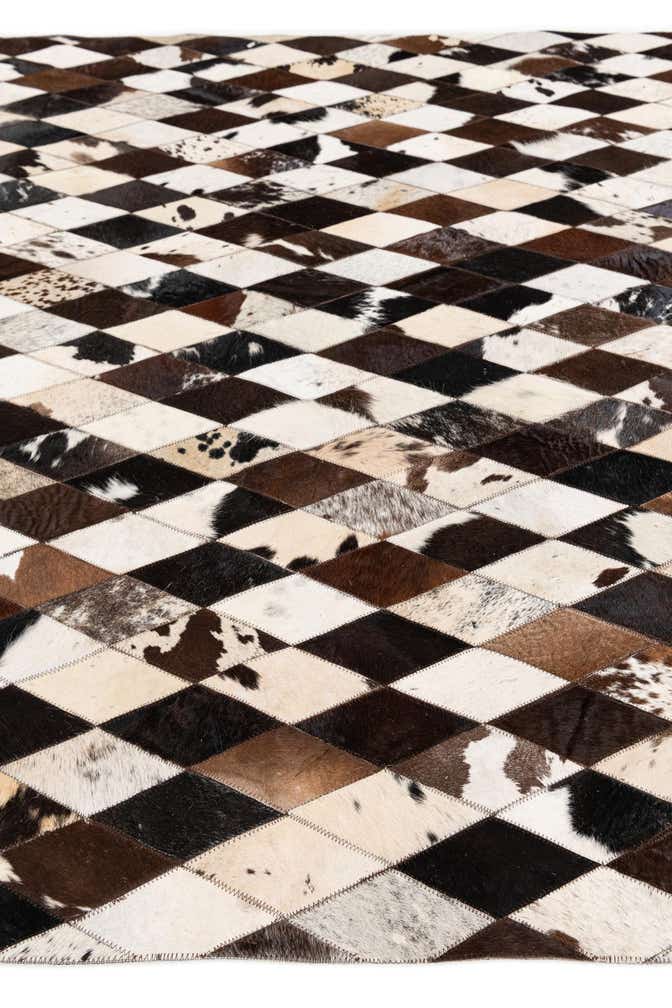 5' 7 x 8' Cowhide Stocks Rug