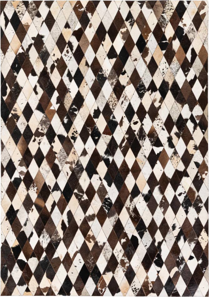 Detail image of 5' 7 x 8' Cowhide Stocks Rug
