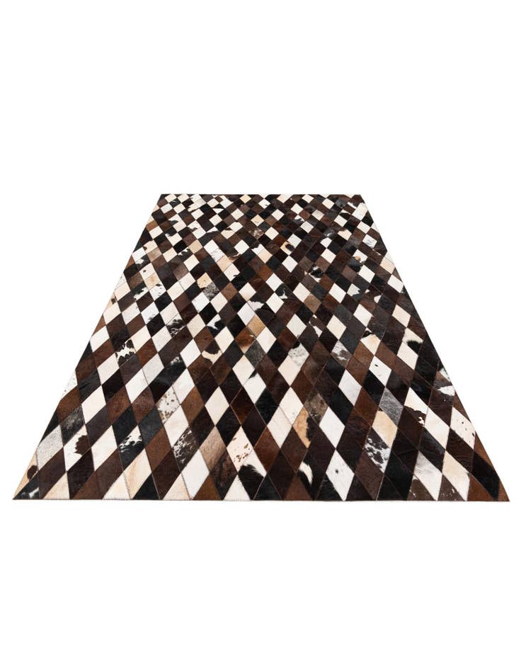 Detail image of 5' 2 x 8' 1 Cowhide Stocks Rug