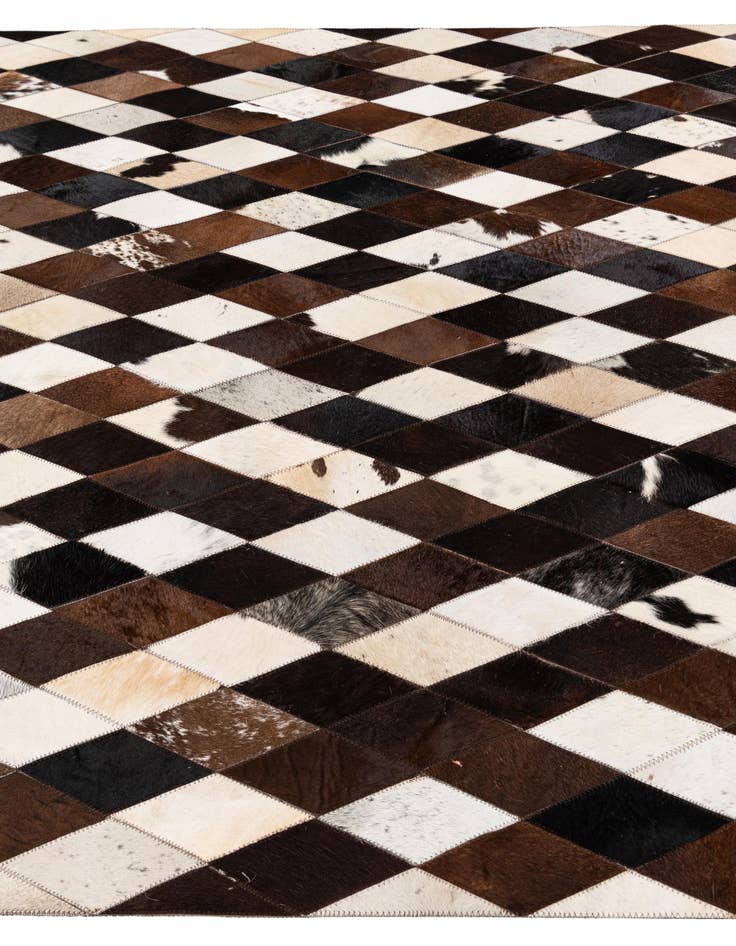 Detail image of 5' 3 x 8' Cowhide Stocks Rug