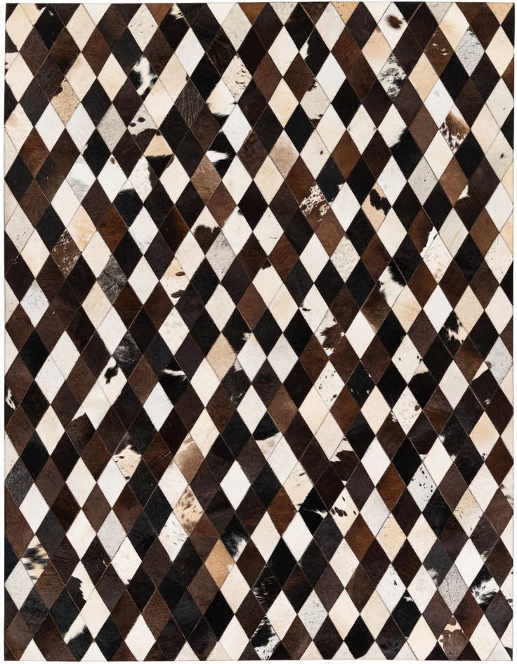 Detail image of 5' 3 x 8' Cowhide Stocks Rug