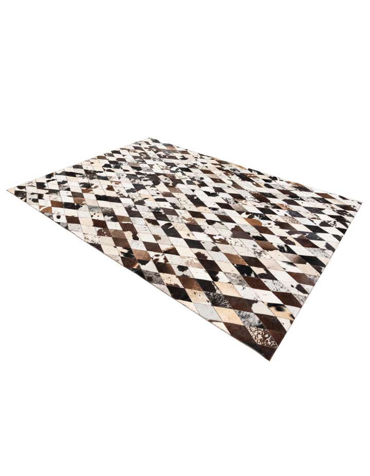 5' 7 x 8' Cowhide Stocks Rug