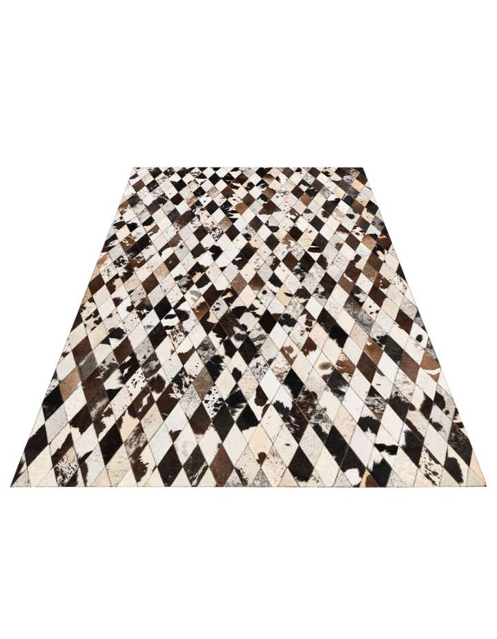 5' 7 x 8' Cowhide Stocks Rug