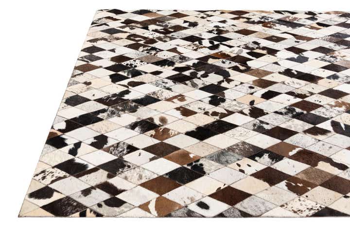 5' 7 x 8' Cowhide Stocks Rug