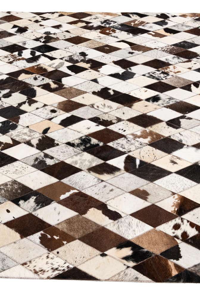 5' 7 x 8' Cowhide Stocks Rug