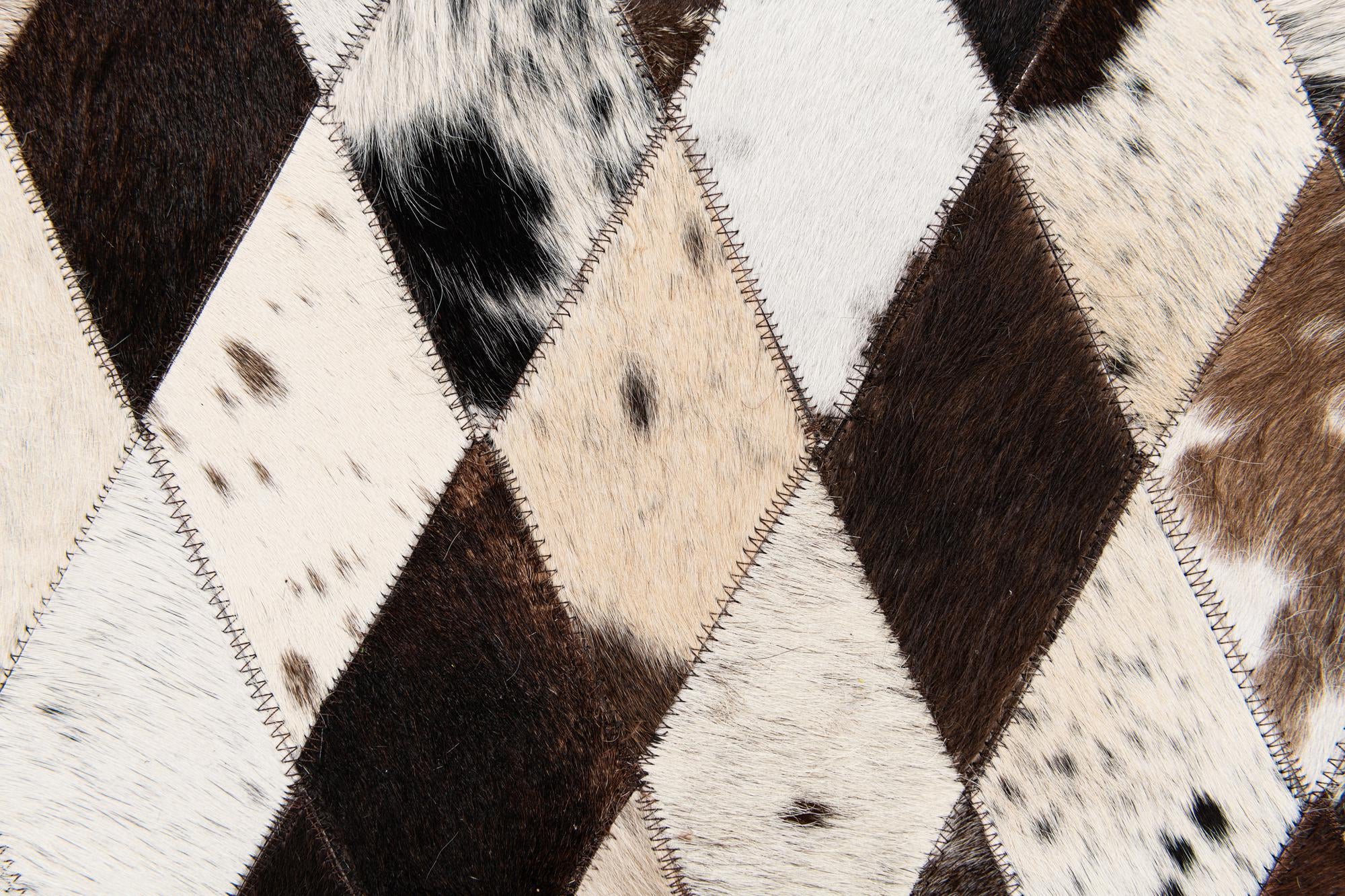 5' 7 x 8' Cowhide Stocks Rug
