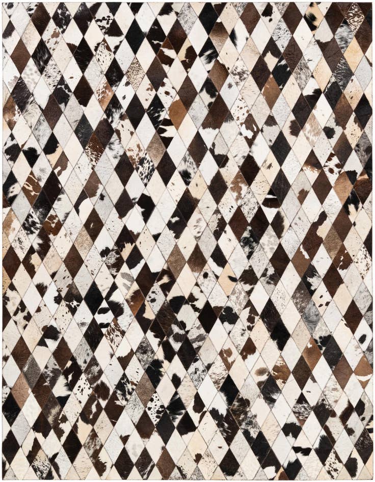Detail image of 5' 7 x 8' Cowhide Stocks Rug
