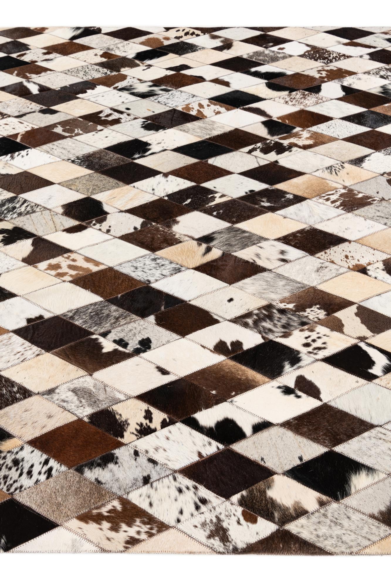 5' 7 x 7' 10 Cowhide Stocks Rug