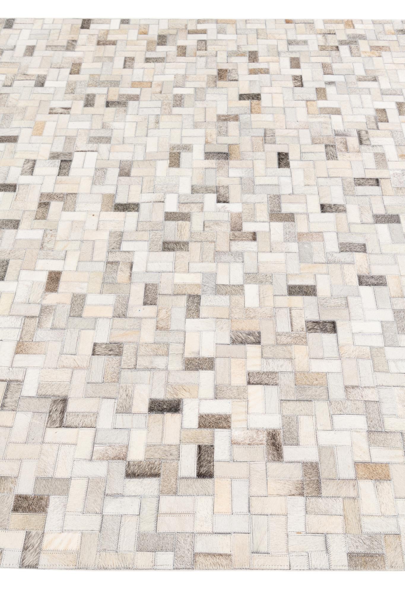 5' 7 x 8' Cowhide Stocks Rug