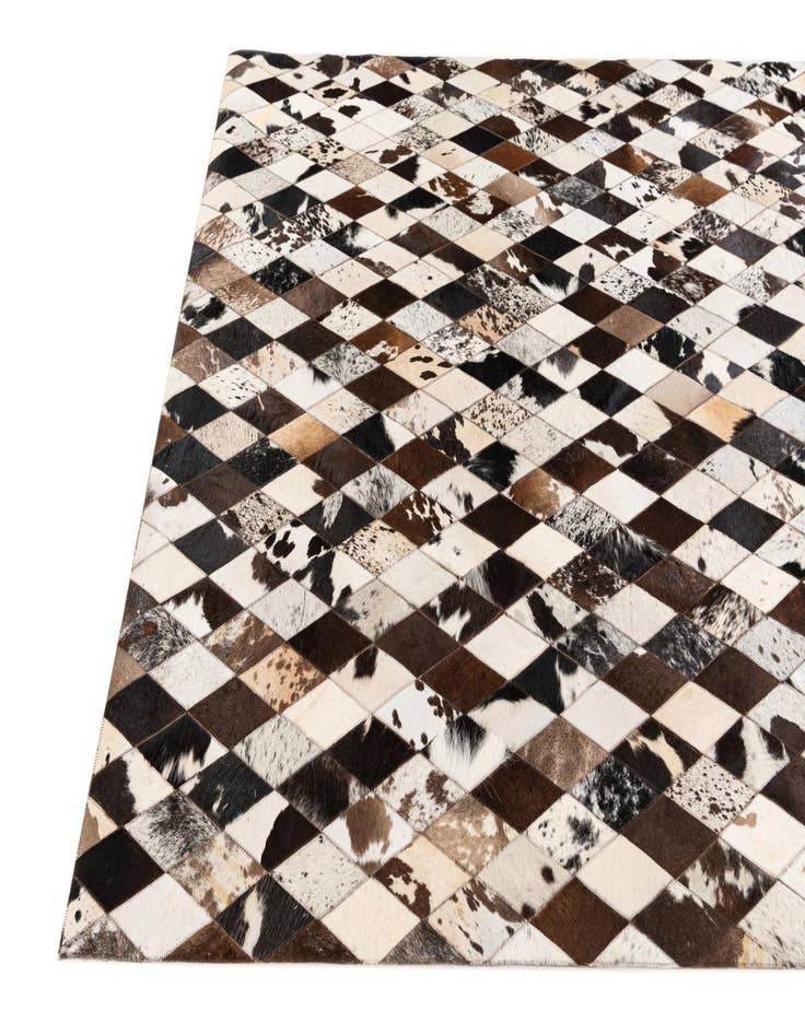 Detail image of 5' 7 x 8' Cowhide Stocks Rug