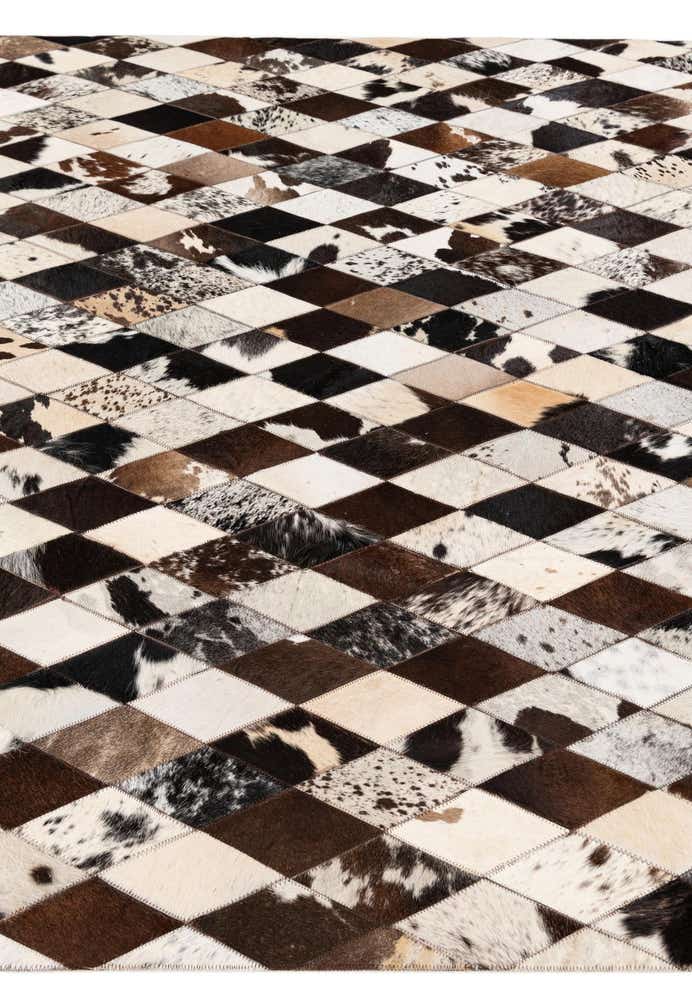 5' 7 x 8' Cowhide Stocks Rug