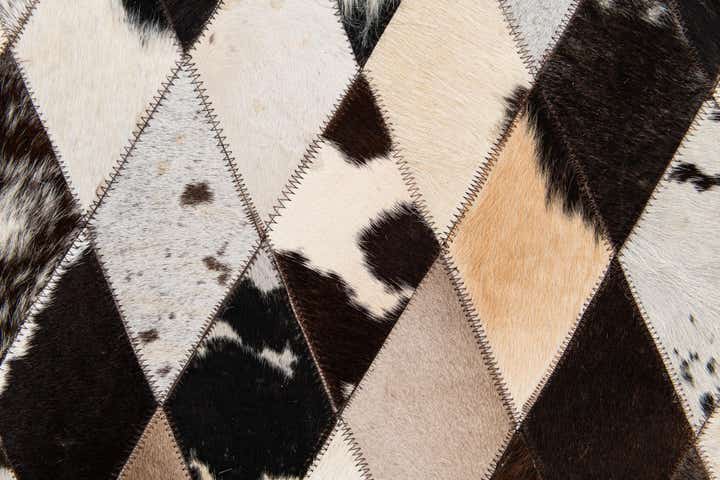 5' 7 x 8' Cowhide Stocks Rug