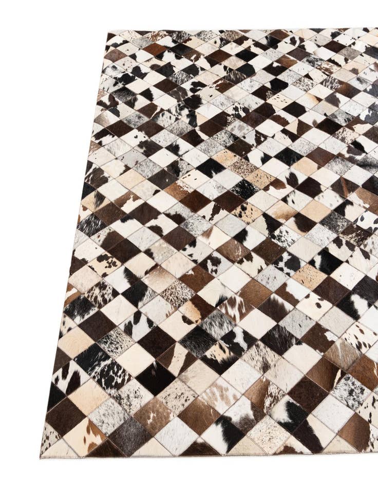 Detail image of 5' 8 x 7' 11 Cowhide Stocks Rug