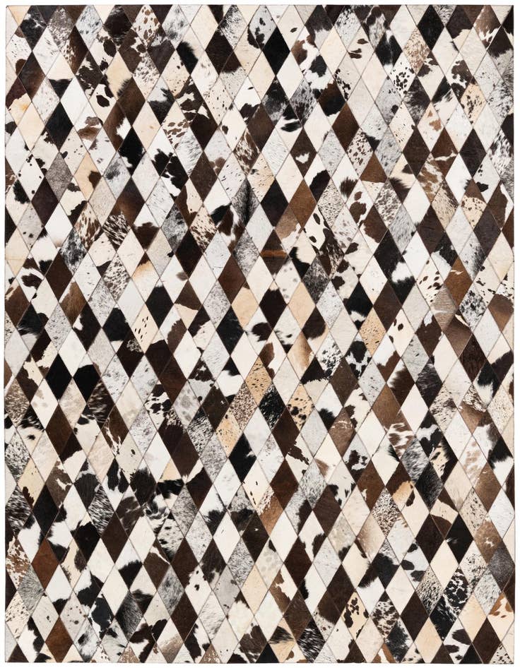 Detail image of 5' 8 x 7' 11 Cowhide Stocks Rug