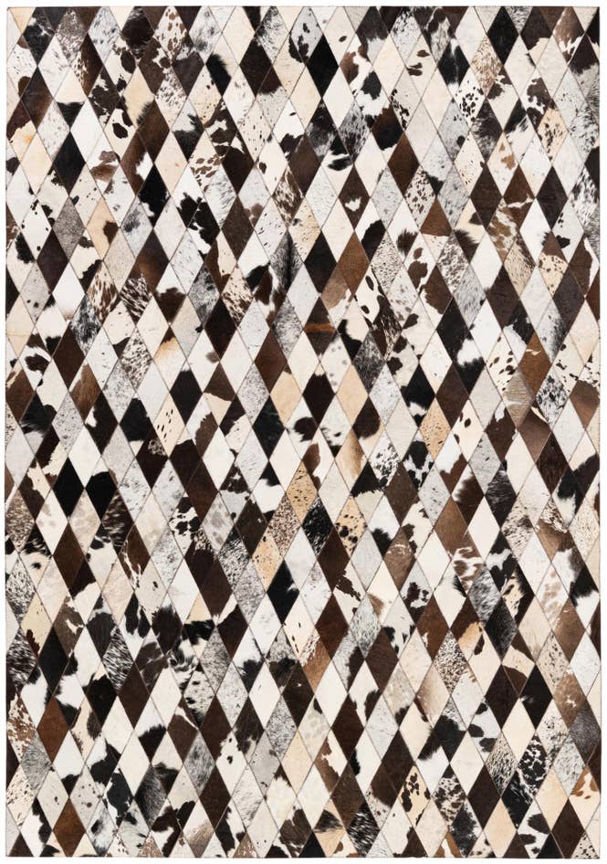 Detail image of 5' 8 x 7' 11 Cowhide Stocks Rug
