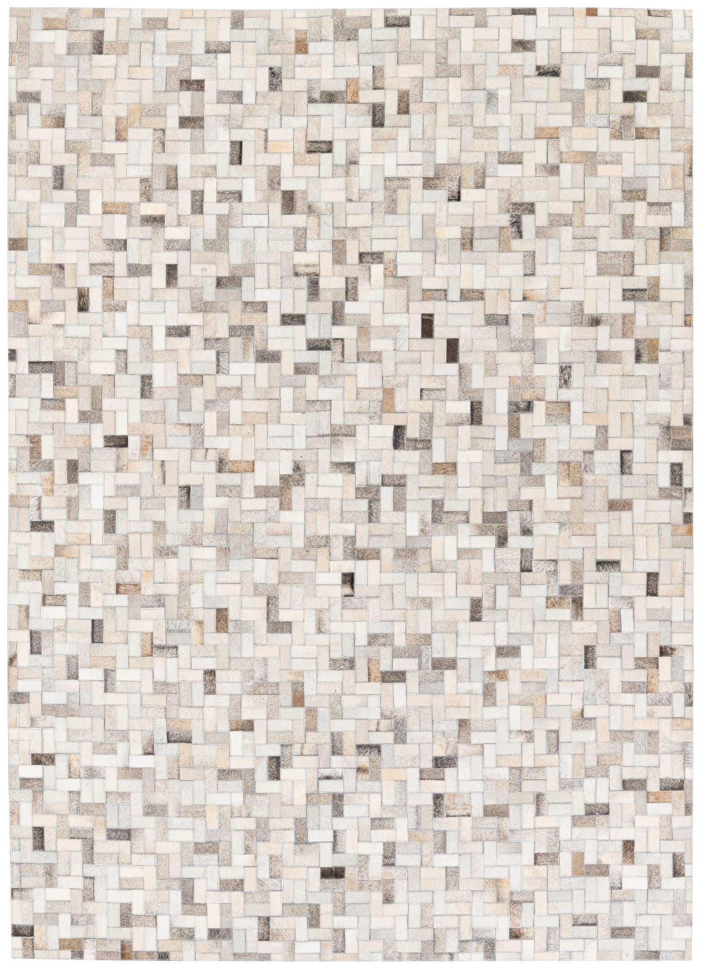 5' 7 x 7' 10 Cowhide Stocks Rug