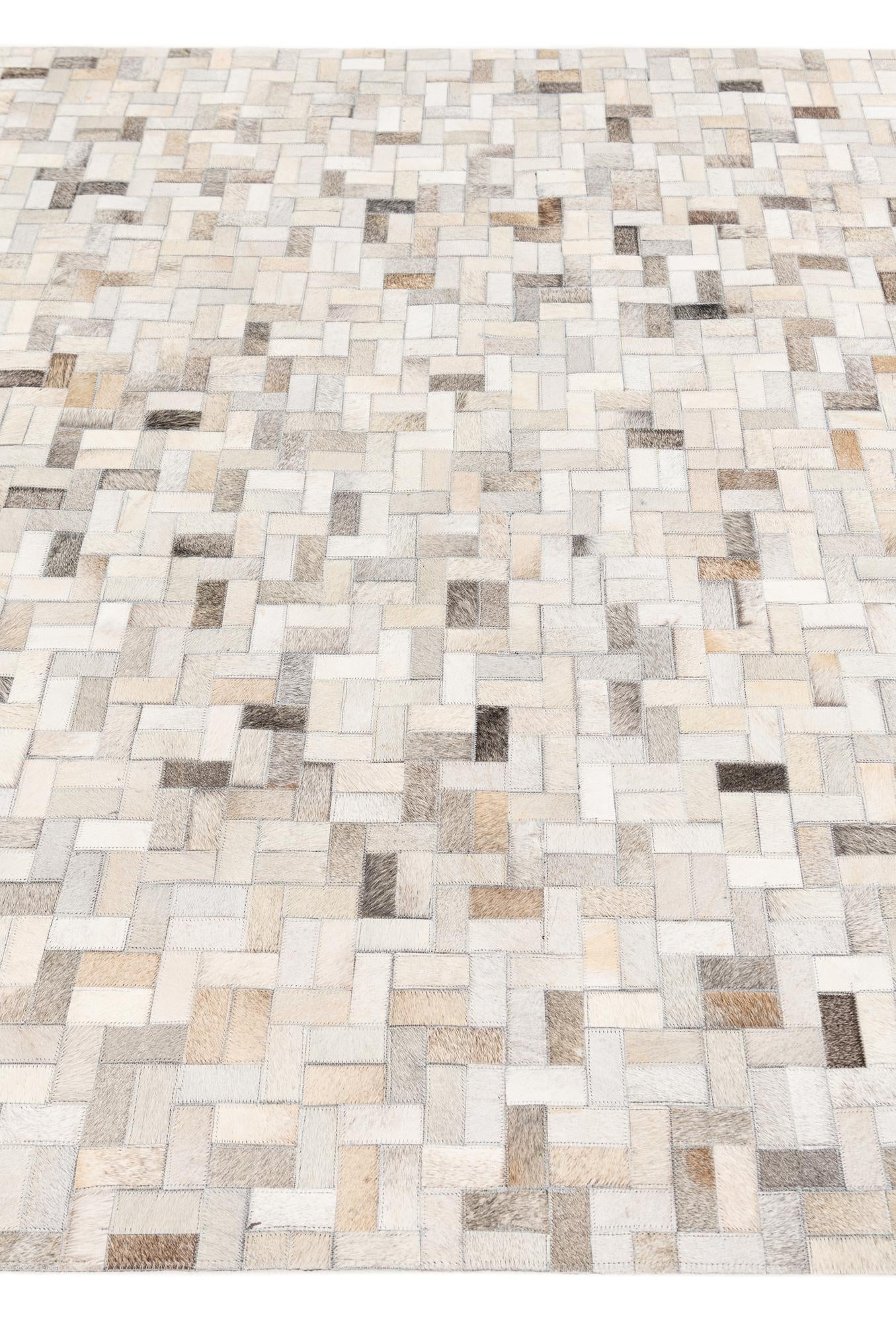 5' 7 x 7' 11 Cowhide Stocks Rug