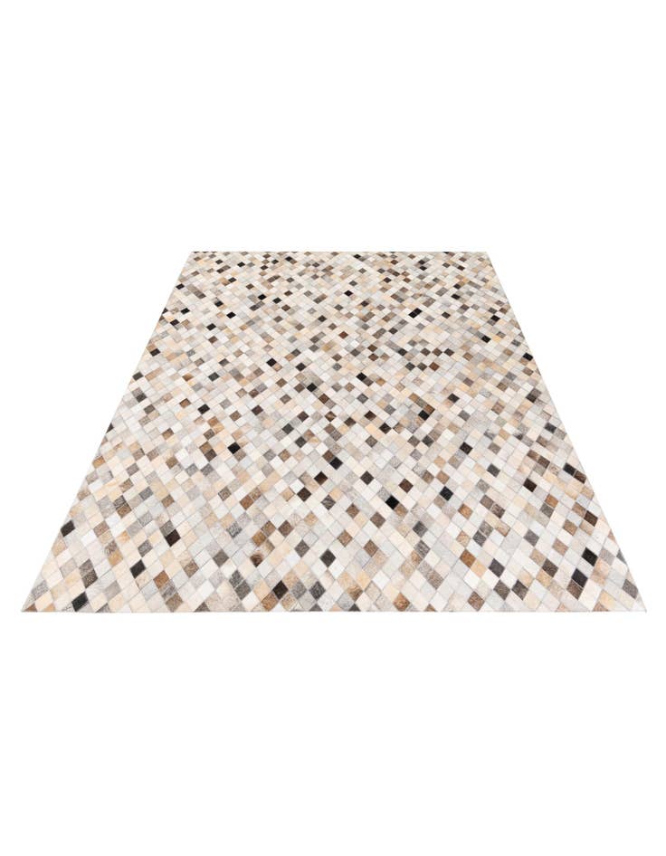 Detail image of 5' 6 x 8' Cowhide Stocks Rug