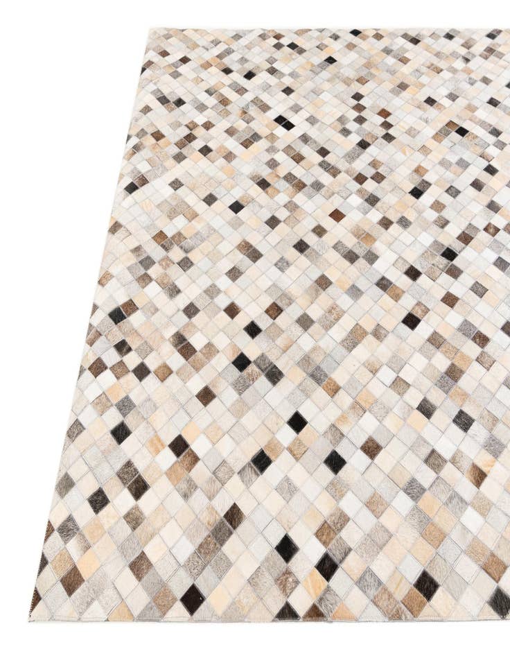 Detail image of 5' 6 x 8' Cowhide Stocks Rug