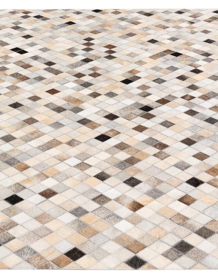 Detail image of 5' 6 x 8' Cowhide Stocks Rug