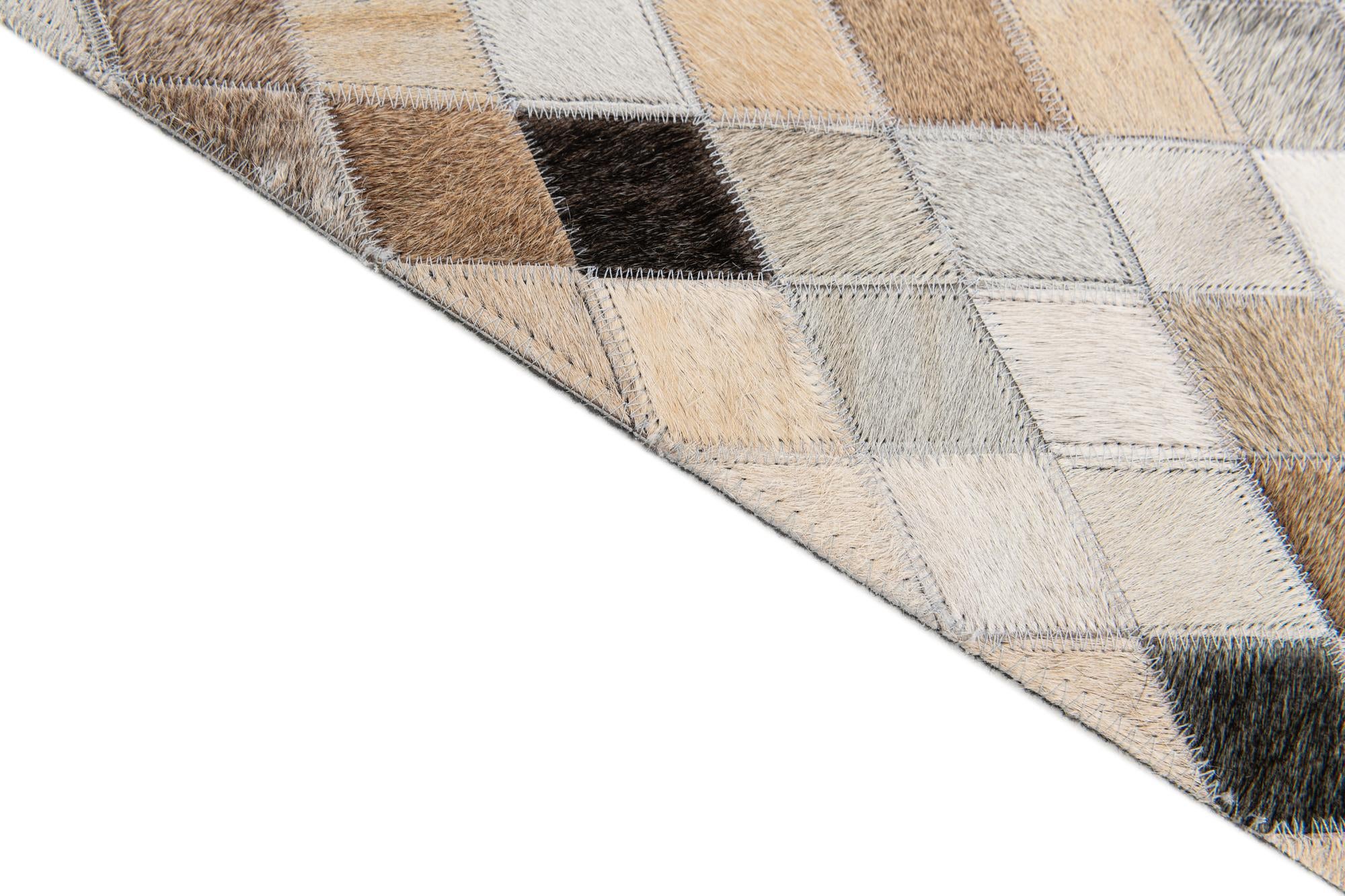 5' 6 x 8' Cowhide Stocks Rug
