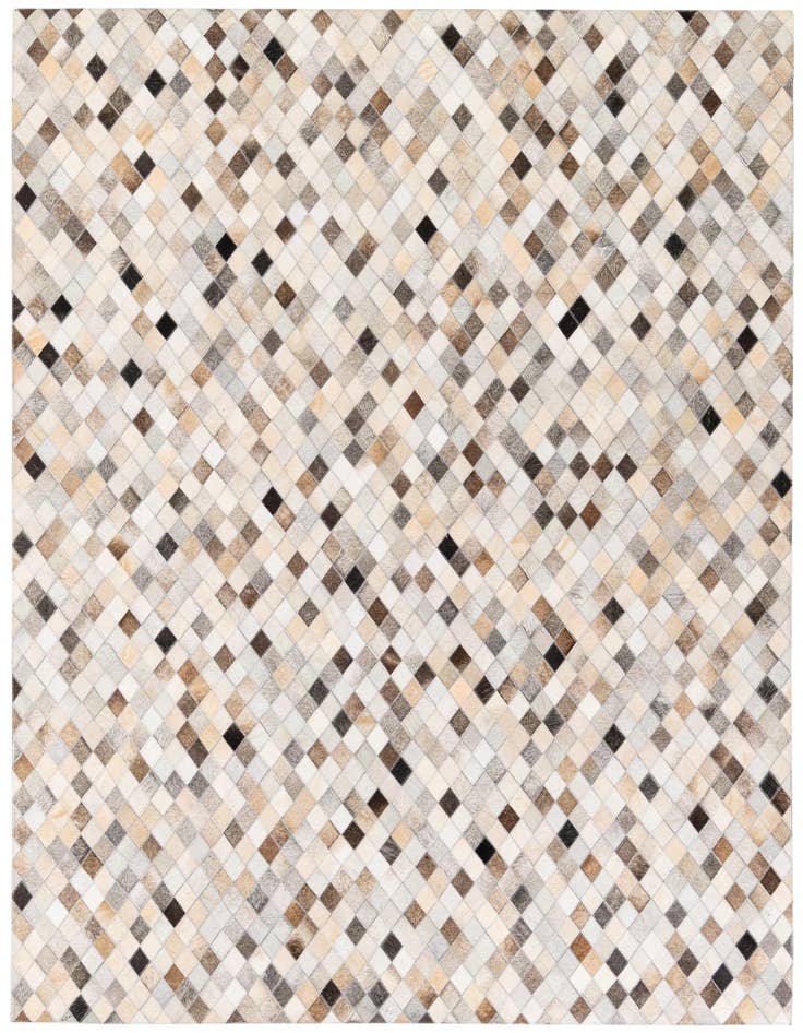 Detail image of 5' 6 x 8' Cowhide Stocks Rug