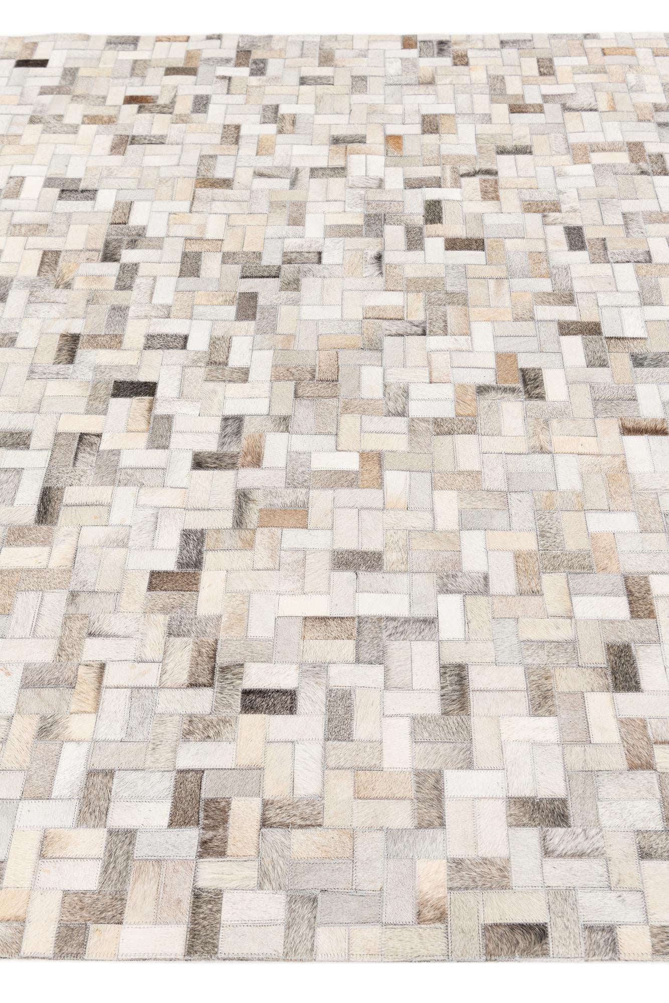 5' 7 x 7' 10 Cowhide Stocks Rug