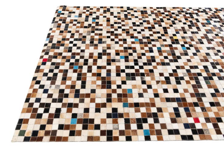 Detail image of 5' 1 x 8' Cowhide Stocks Rug