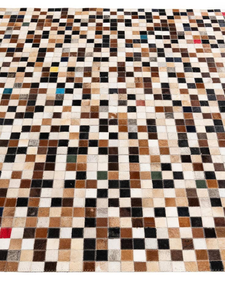 Detail image of 5' 1 x 8' Cowhide Stocks Rug