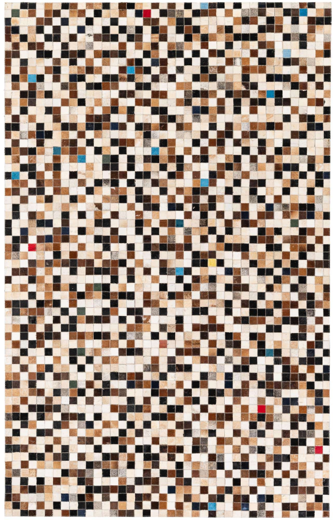 5' 1 x 8' Cowhide Stocks Rug