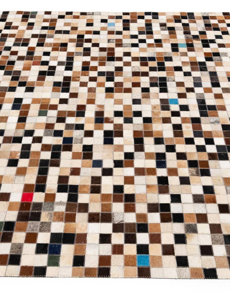 Detail image of 5' 1 x 7' 11 Cowhide Stocks Rug