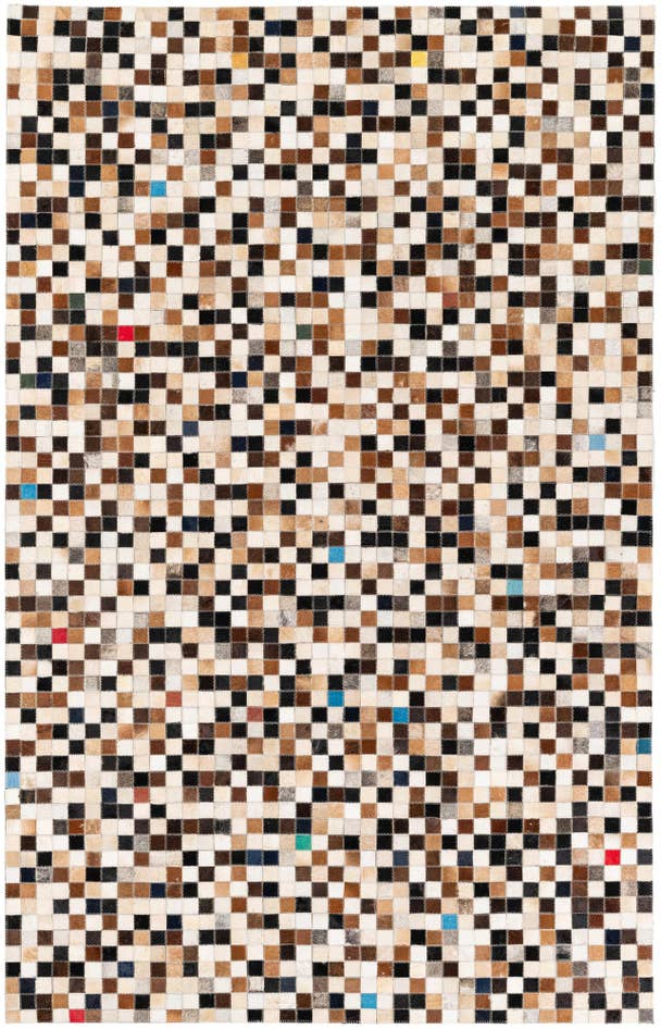Detail image of 5' 1 x 7' 11 Cowhide Stocks Rug