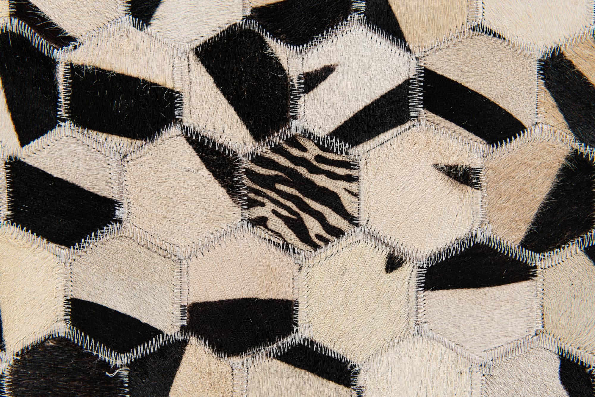 5' x 8' Cowhide Stocks Rug