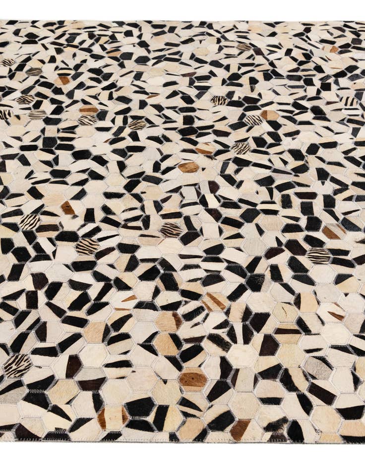 Detail image of 5' 1 x 7' 11 Cowhide Stocks Rug