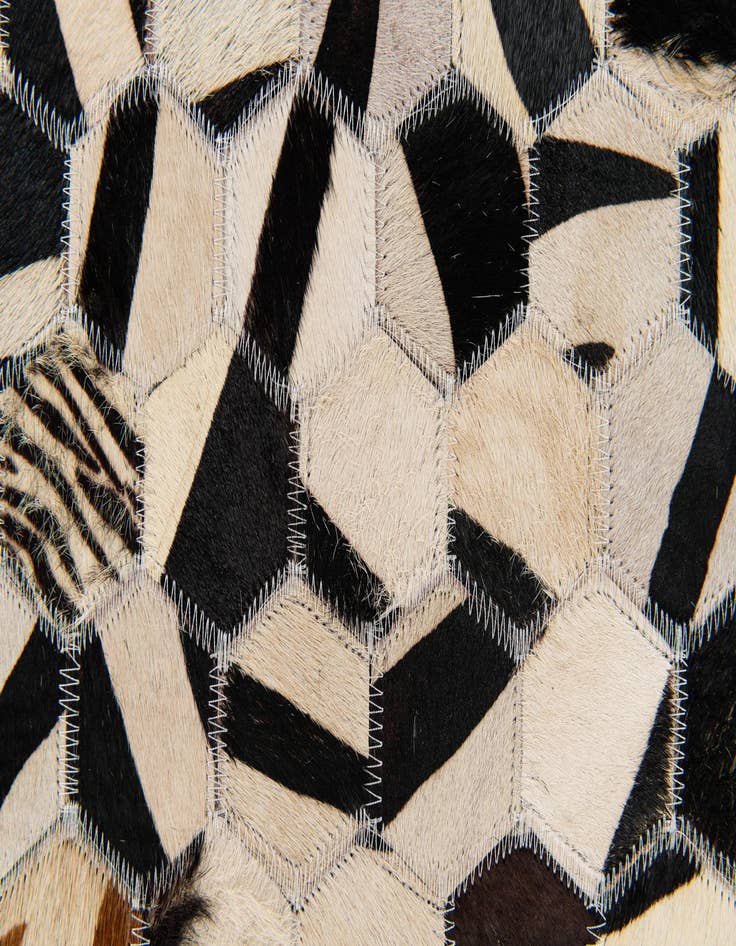 Detail image of 5' 1 x 7' 11 Cowhide Stocks Rug