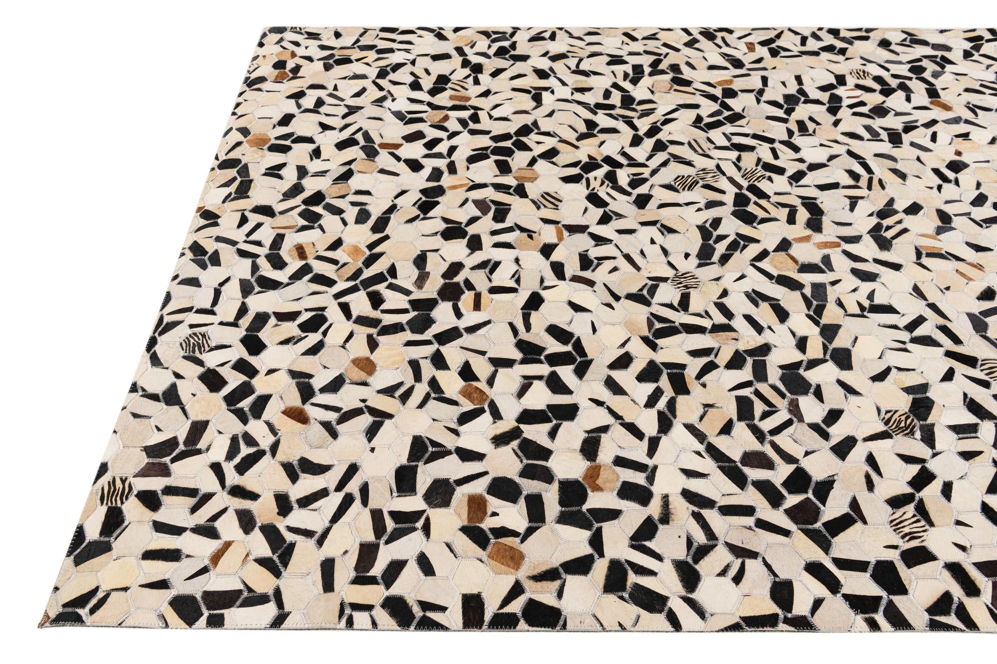5' 1 x 7' 11 Cowhide Stocks Rug