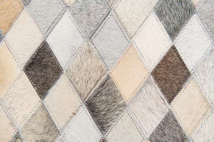 5' 7 x 8' Cowhide Stocks Rug