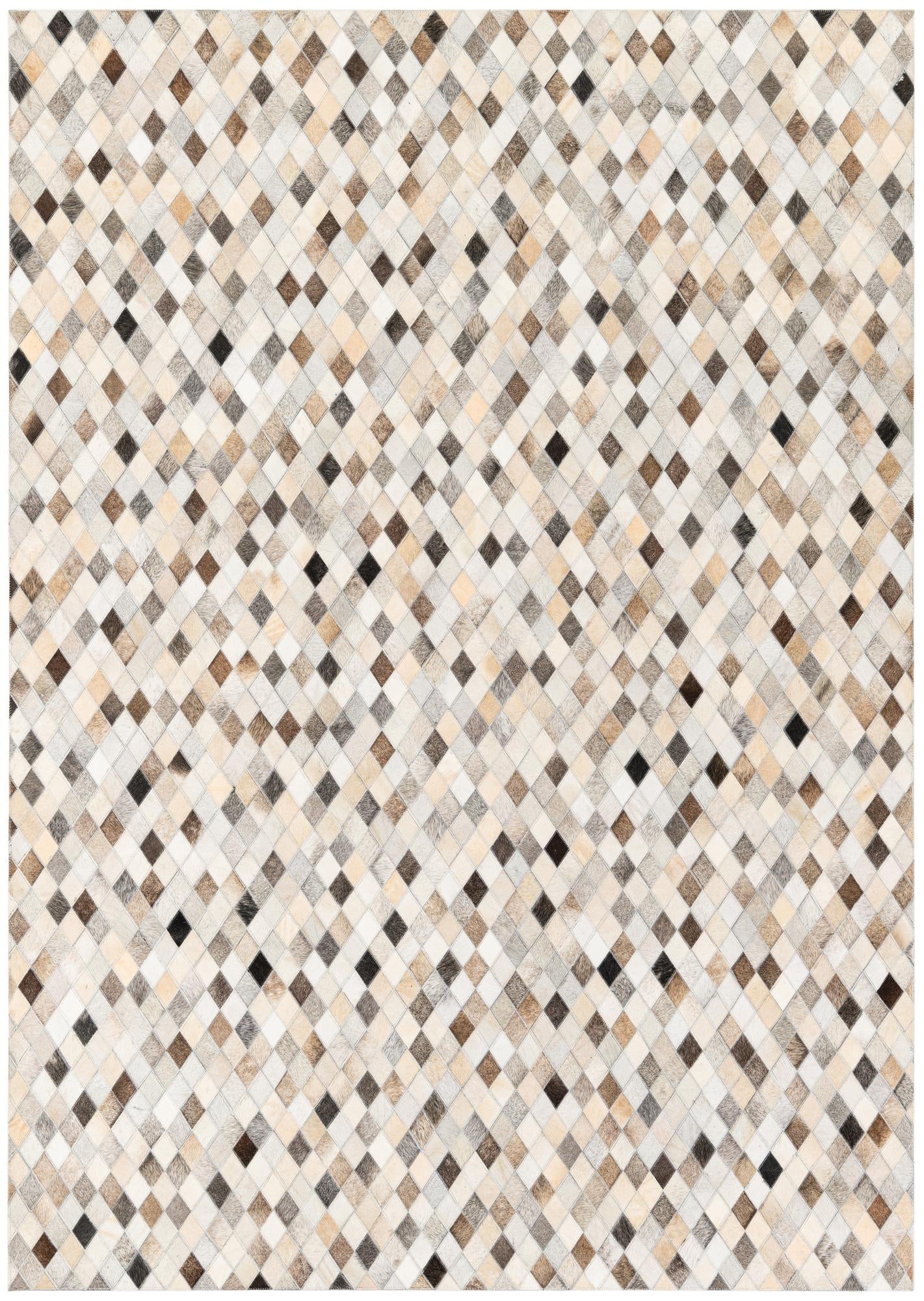 5' 7 x 8' Cowhide Stocks Rug
