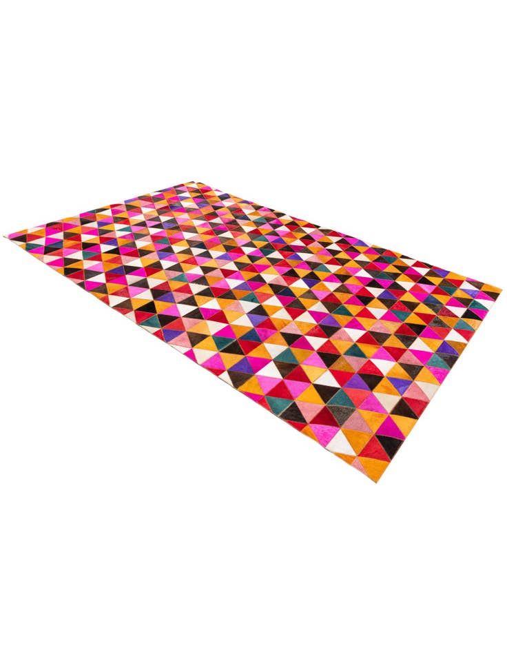 Detail image of 5' 2 x 8' 1 Cowhide Stocks Rug