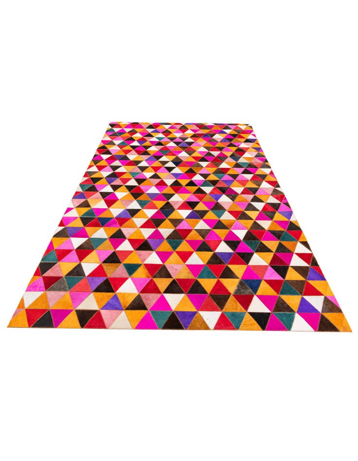 Detail image of 5' 2 x 8' 1 Cowhide Stocks Rug