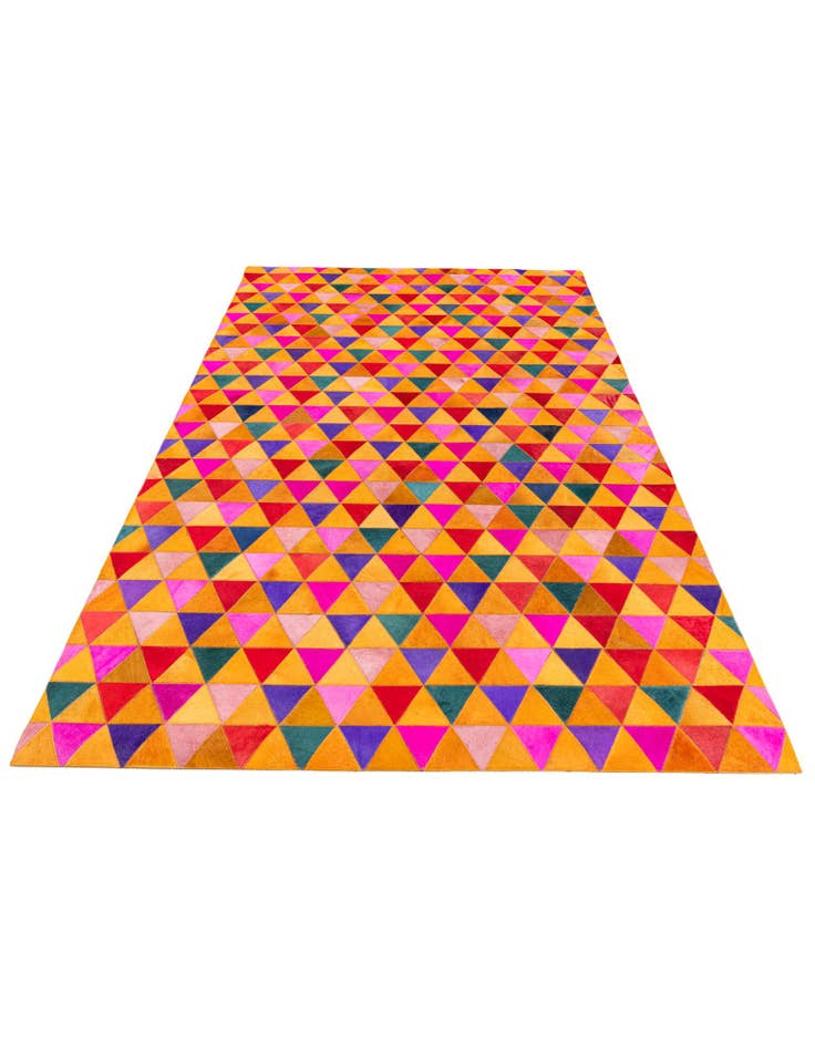 Detail image of 5' 2 x 8' 1 Cowhide Stocks Rug