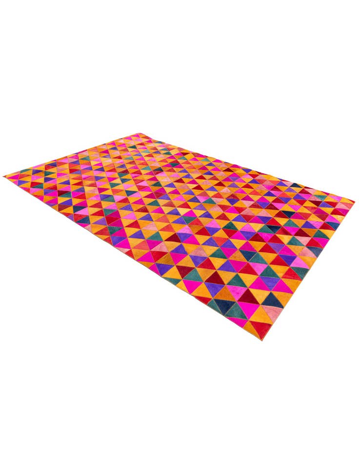 Detail image of 5' 2 x 8' Cowhide Stocks Rug