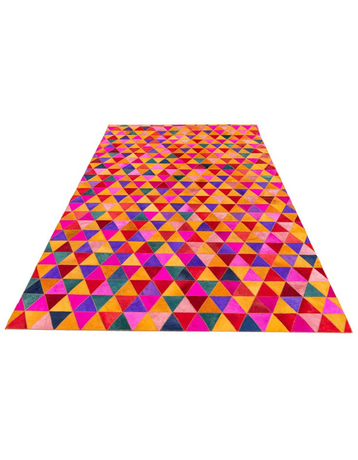 Detail image of 5' 2 x 8' Cowhide Stocks Rug