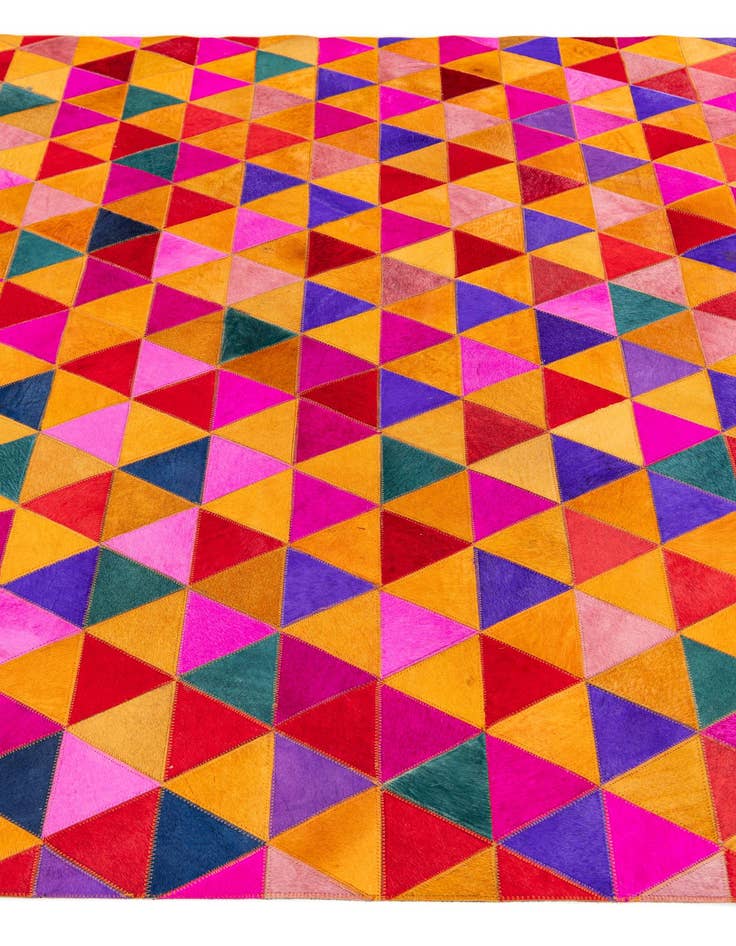 Detail image of 5' 2 x 8' Cowhide Stocks Rug