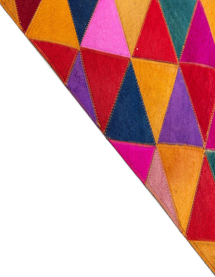 Detail image of 5' 2 x 8' Cowhide Stocks Rug