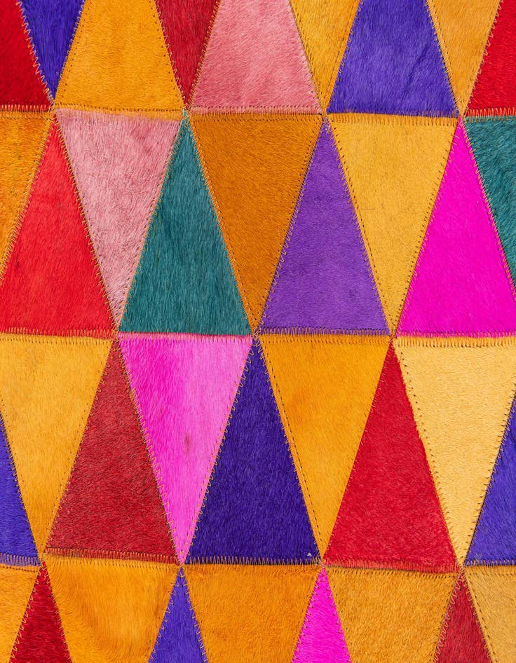 Detail image of 5' 2 x 8' Cowhide Stocks Rug