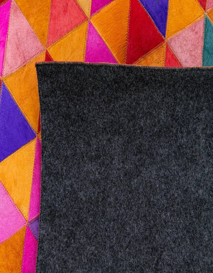 Detail image of 5' 2 x 8' Cowhide Stocks Rug