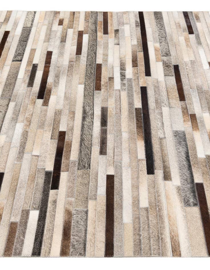 Detail image of 5' 1 x 7' 11 Cowhide Stocks Rug